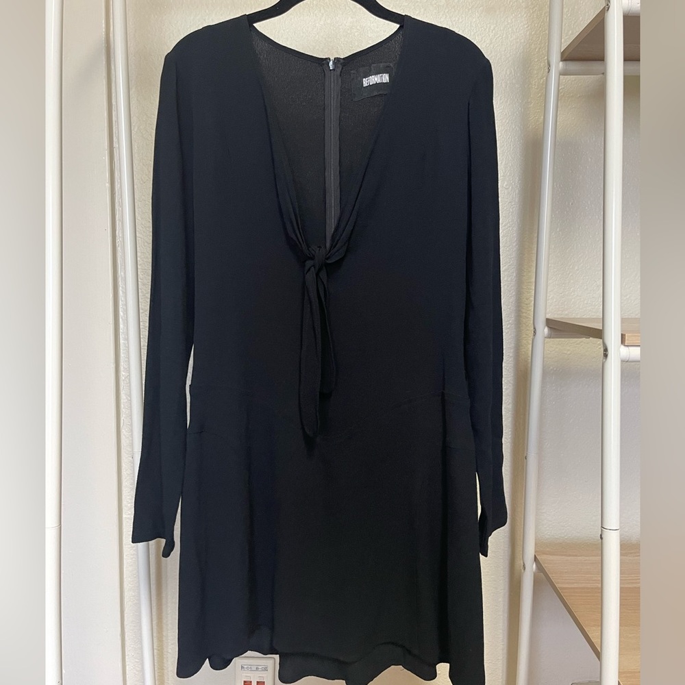 Reformation plunge neckline mini dress